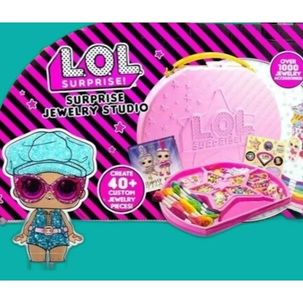 LOL SURPRISE Girls Jewelry Studio Case Over 1000 Accessories Make Jewelry 6+ NEW